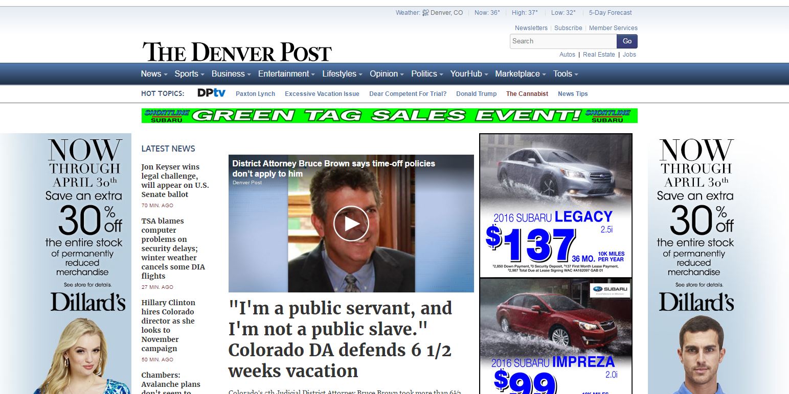 denver post banner ads